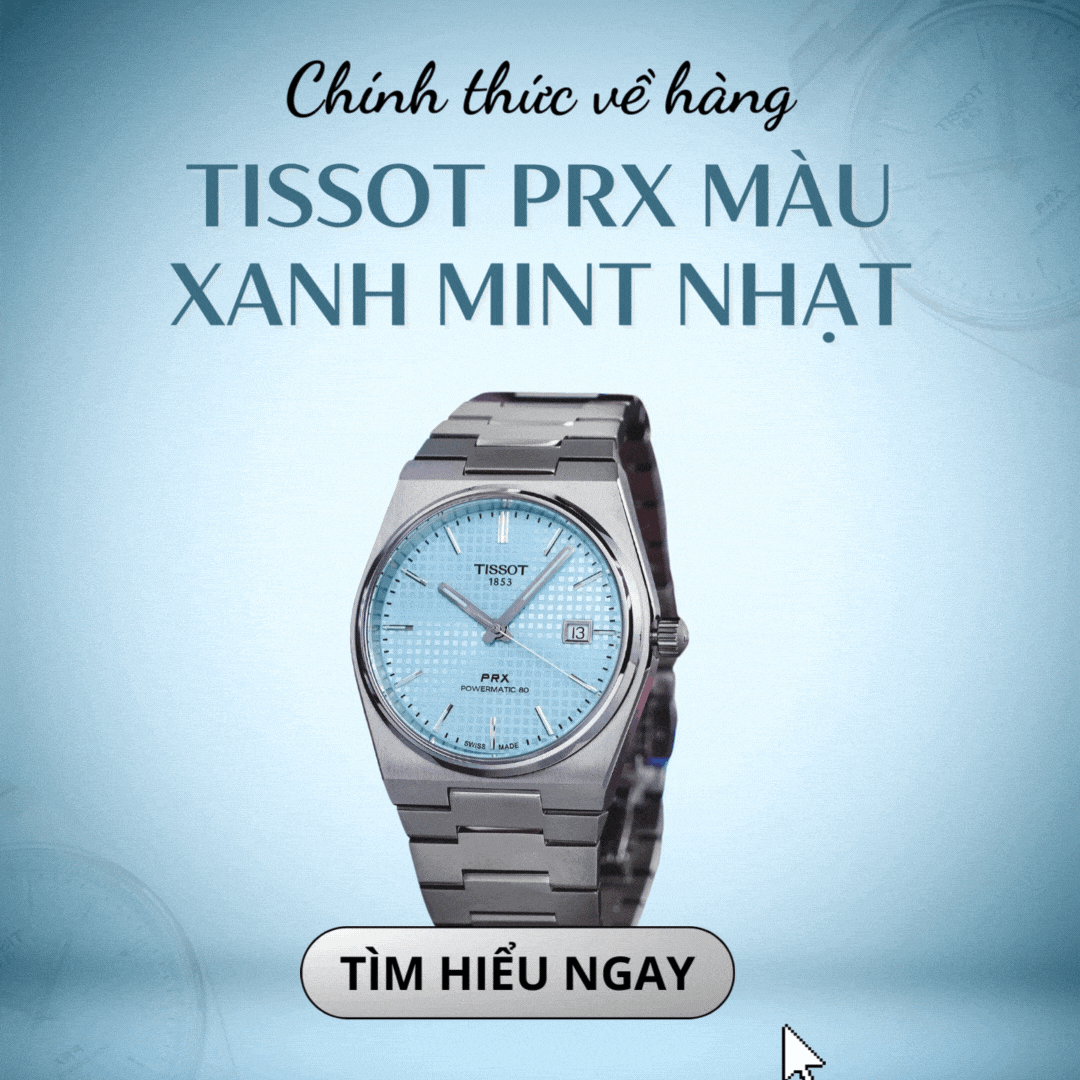 Chính thức VỀ HÀNG mẫu Tissot PRX màu xanh mint nhạt cực hot